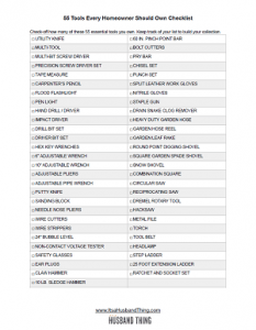55 tools everyone should own checklist