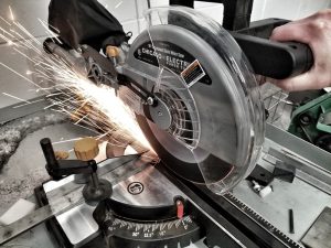 Harbor Freight Miter Saw Cutting Metal