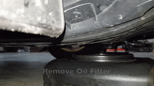 removing oil filter from car