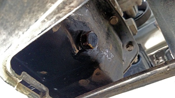 How to change oil - oil pan under car