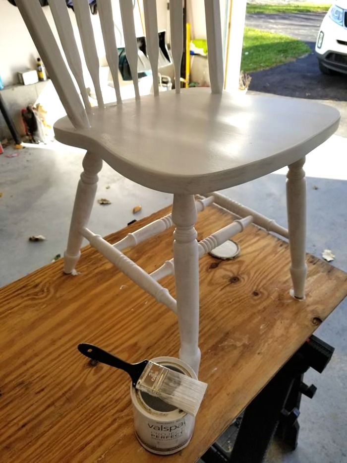 Painted White Kitchen Chair