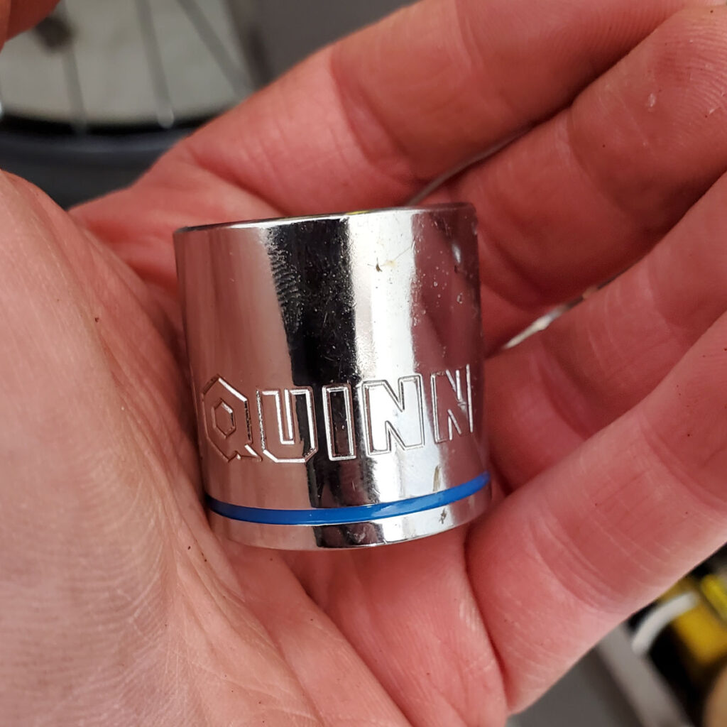 quinn chrome plated socket in a hand